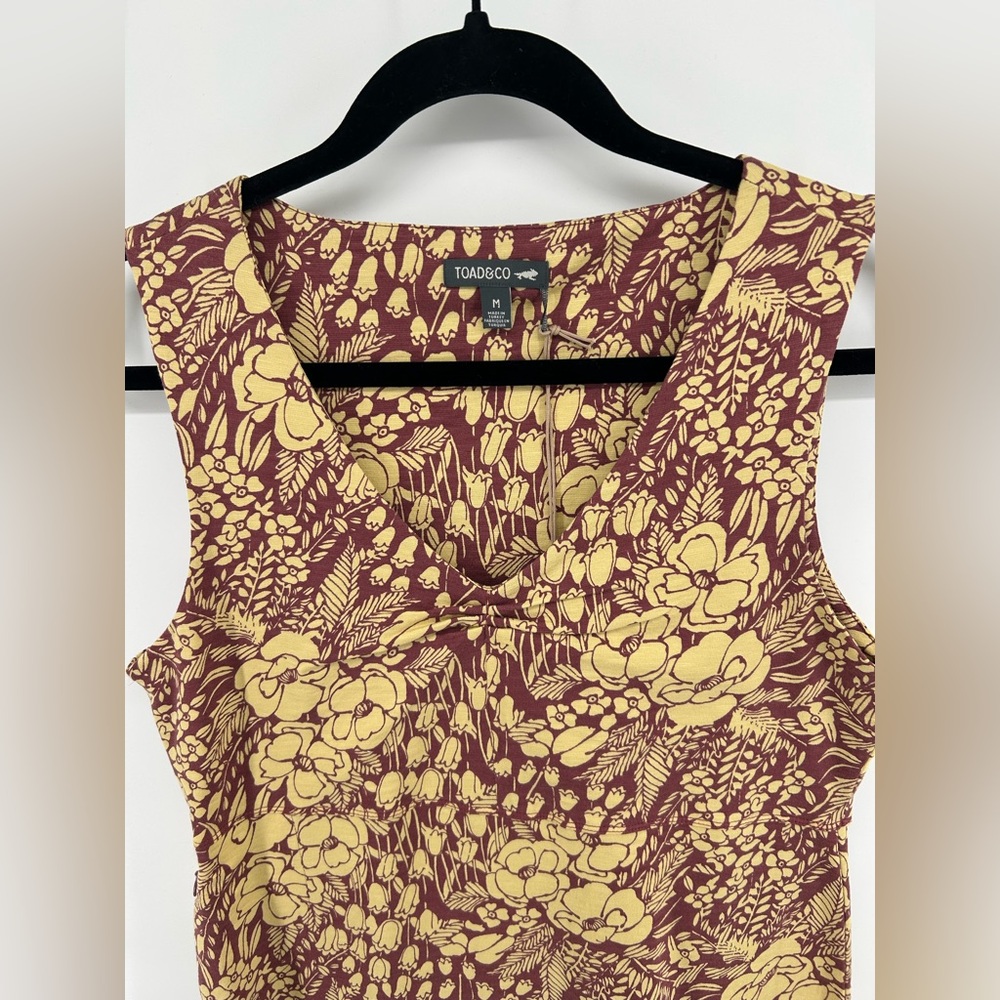Toad&Co Floral Mini Dress in Cream and Mauve NWT - Picture 2 of 6